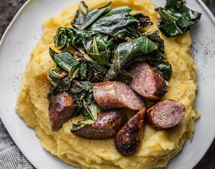 POLENTA, BIETOLA E SALSICCIA